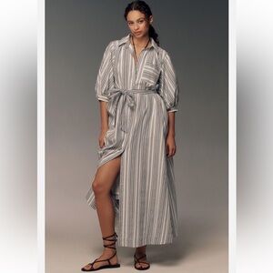 NWOT Anthropologie Mona Tie-Waist Shirt Dress  by Maeve